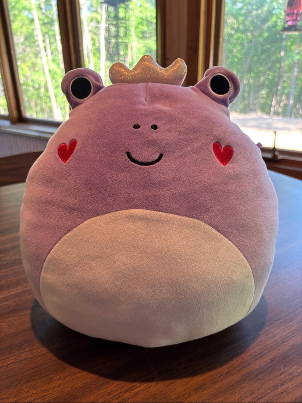 Squishmallows Purple Frog Princess Plush with Red Heart Cheeks